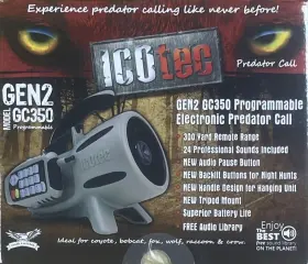 Icotec Ghc350 Gen2 Gc350 Programmable Electronic Predator Game Caller 24 Call Capacity