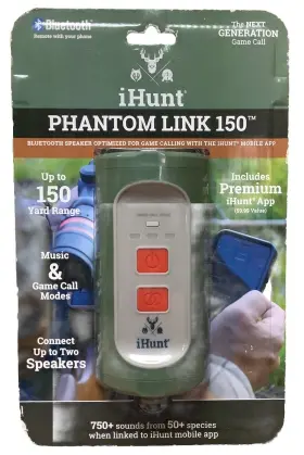 Ihp150 Ihunt Phantom Link 150 Bluetooth Game Call Speaker In Original Packaging- Green