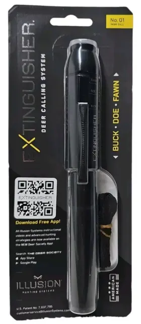 Illusion Systems 686912734112 Hunting Extinguisher Deer Call Buck Doe Fawn Black No. 01 New Illusion Systems 686912734112 Hunting Extinguisher Deer Call Buck Doe Fawn Black No. 01 New