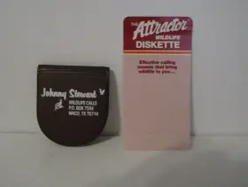 Johnny Stewart 042426515003 3 Wildlife Diskettes And Case Rabbit Rodent Fall Turkey Calls