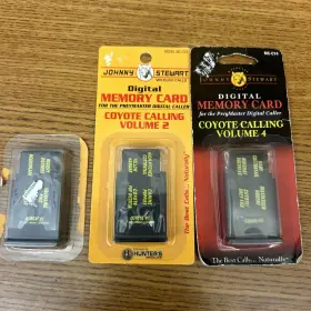 Mc-cy2 Johnny Stewart Coyote Calling Preymaster Memory Cards Lot Of 3 Cards. Bobcat