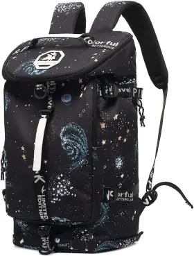 8218-bred Kalesi Cool Gym Duffle Bag Backpack 4-way Waterproof With Shoes Starry Sky