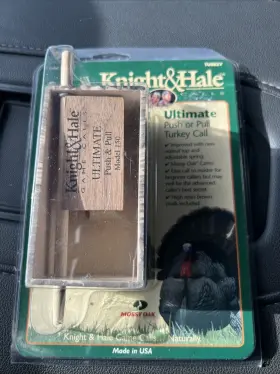 Knight & Hale 049443150002 And Ultimate Push Pull Camo Turkey Call Model 150. New Free Shipping