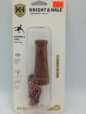 Khw0027-t Knight & Hale 049443948159 And Gadwall Duck Call With Lanyard Wood Body Hand-tuned Nos