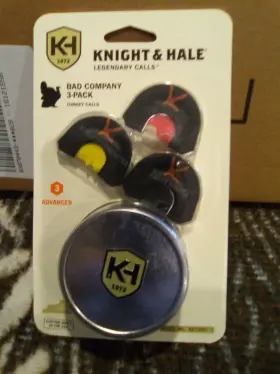 Kht3007-t Knight & Hale And Bad Company 3-pack Turkey Calls Old School Great For Collection
