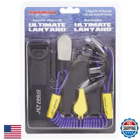 B0000atzbn Kwik Tek Ultimate Lanyard Pwc Purple/yellow All Brands - Sea Doo Yamaha Honda