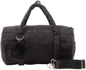 Zd0067 Le Duo Chic Hy Puffy Ballet Duffel In Midnight Black