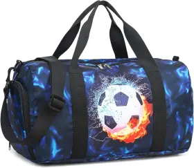 Q2020 Ledaou Kids Duffle Bag Boys Girls Overnighter Travel Sport Gym Football Black Blue Q2020 Ledaou Kids Duffle Bag Boys Girls Overnighter Travel Sport Gym Football Black Blue