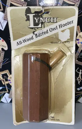 Lynch 089797017507 Vintage Ml All Wood Barred Owl Hooter Call Nos Model No. 175
