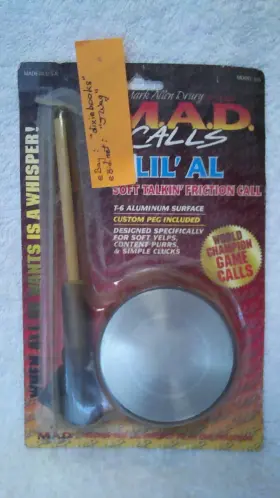 Mad 614541003156 Vintage M.a.d. Calls Model 315 Lilft Al Friction Turkey Call Aluminum Nos Tested