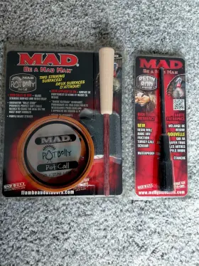 Md500 Mad Potbelly Pot Call/resin Rod Striker Kit