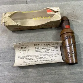 M-295 Malardtone Vintage Wooden Duck Call With Box And Papers M-295 Malardtone Vintage Wooden Duck Call With Box And Papers