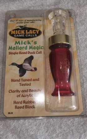 Ml24 Mick Lacy Ml68 Mallard Magic Single Reed Call Red New Sealed