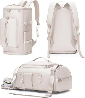 Mi650813fx Miycoo Gym Bag With Shoes Compartment And Wet Pocket - Sports 42l Style1 Beige Mi650813fx Miycoo Gym Bag With Shoes Compartment And Wet Pocket - Sports 42l Style1 Beige
