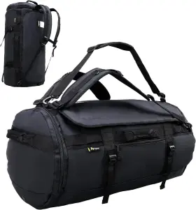 Np10110033-6007-s01 Nepest Large Duffel Backpack Bag 3-way Water Resistant Gym Duffle 60l Black