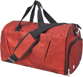 1310 Ngil Glitter Cheer Gym Duffel Bag With Shoe Compartment Small Glitter-red 1310 Ngil Glitter Cheer Gym Duffel Bag With Shoe Compartment Small Glitter-red