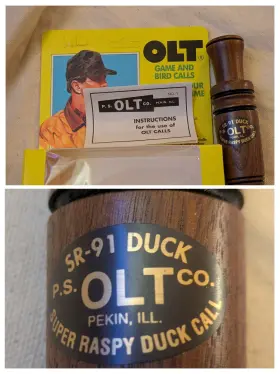 Sr-91 P S Olt Model Super Raspy Wooden Duck Call Usa Box Instructions Sr-91 P S Olt Model Super Raspy Wooden Duck Call Usa Box Instructions