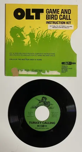 Tk-107 P.s. Olt Game Calls Turkey Calling Instruction 45 Record - Vintage Vinyl