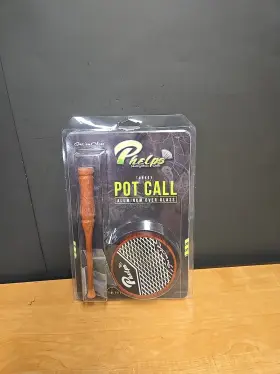 Phelps 843380130130 Padauk Pot Aluminum Over Glass Turkey Call Get Em Close Brand New Phelps 843380130130 Padauk Pot Aluminum Over Glass Turkey Call Get Em Close Brand New