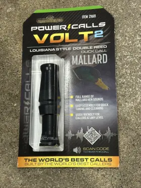 21601 Power Calls Volt 2 Louisiana Style Double Reed Duck Call Black Stealth 21601 Power Calls Volt 2 Louisiana Style Double Reed Duck Call Black Stealth