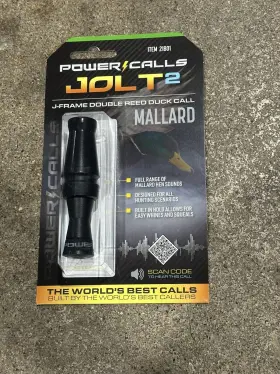 21801 Power Calls Volt 2 J Frame Double Reed Duck Call Black Stealth 21801 Power Calls Volt 2 J Frame Double Reed Duck Call Black Stealth