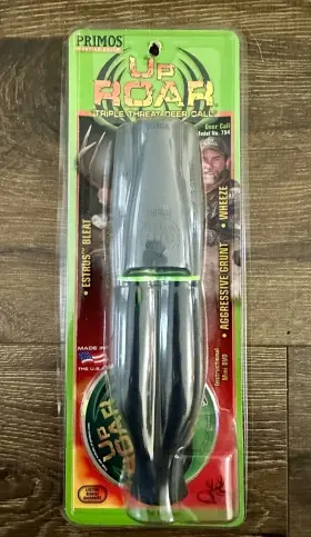 Primos 010135007546 Up Roar Triple Threat Deer Call Grunt Wheeze Bleat 3 Calls In 1 Model 754 Primos 010135007546 Up Roar Triple Threat Deer Call Grunt Wheeze Bleat 3 Calls In 1 Model 754