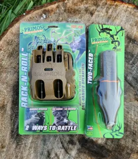 Primos 010135007720 Rack-n-roll Deer Rattle And Two Faced Grunt Bleat Call