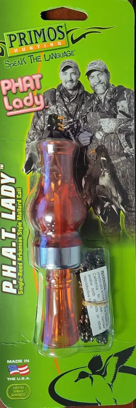 Primos 010135008581 Hunting #858 Phat Lady Single-reed Arkansas Style Mallard Call Hd Primos 010135008581 Hunting #858 Phat Lady Single-reed Arkansas Style Mallard Call Hd