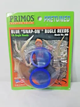 Primos 010135009069 Snap On Bugle Reeds Elk Hunting Calls Blue Pretuned Silicone 906