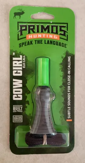 Primos 010135009373 Elk Call Inch Cow Girl #937 Bite And Blow Calf New Sealed Package Primos 010135009373 Elk Call Inch Cow Girl #937 Bite And Blow Calf New Sealed Package