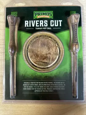 Ps2921 Primos Heritage Turkey Pot Call Rivers Cut With 2 Striker Ps2921 Primos Heritage Turkey Pot Call Rivers Cut With 2 Striker