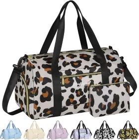 7854235 Pritent Gym Bag For Women With Shoe Compartment Sport Tote Bags Travel Leopard 7854235 Pritent Gym Bag For Women With Shoe Compartment Sport Tote Bags Travel Leopard