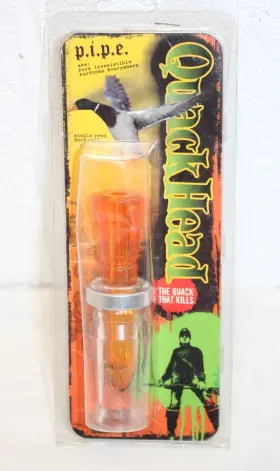 Quack Head 811483000155 P.i.p.e. Pipe Single Reed Duck Call Orange Nip New Rnt Quack Head 811483000155 P.i.p.e. Pipe Single Reed Duck Call Orange Nip New Rnt