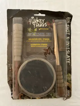 Quaker Boy 040191994030 Mossy Oak Turkey Thugs Rim Shot 3-in-1 Slate Call Rosewood