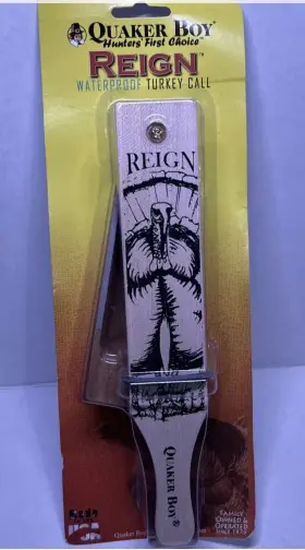 13672 Quaker Boy Turkey Box Call Reign Compact Waterproof Maple And Cherry 13672 Quaker Boy Turkey Box Call Reign Compact Waterproof Maple And Cherry