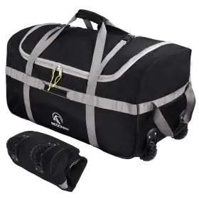 Rc17210 Redcamp Foldable Duffle Bag With Wheels 120l 1680d L Black Large Rc17210 Redcamp Foldable Duffle Bag With Wheels 120l 1680d L Black Large