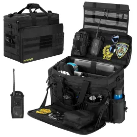 Rubertyle 793898925196 Car Front Seat Organizer Patrol Bag Large Police Small Black