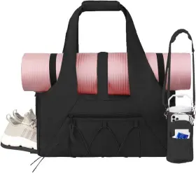 Carry-0n Stillithou Apj032 Waterproof Lightweight Gym Bag With Water Bottle 17-inch Black Carry-0n Stillithou Apj032 Waterproof Lightweight Gym Bag With Water Bottle 17-inch Black