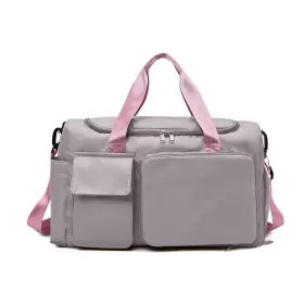 Ksjsb01 Supercenter Gym Bag Duffle For Men And Women Large Grayish Pink Ksjsb01 Supercenter Gym Bag Duffle For Men And Women Large Grayish Pink