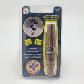 Sure-shot 081265006006 Vintage Game Calls Model 600 Original Double Reed Deluxe Duck Call Nos