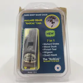 Sure-shot 081265010102 Vintage Game Calls Rascal Mallard Drake Duck Call Model 1010 New Nos