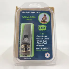 Sure-shot 081265010201 Rare Vintage Game Calls Rascal Quail Call 7-in-1 Model 1020 New Nos Sure-shot 081265010201 Rare Vintage Game Calls Rascal Quail Call 7-in-1 Model 1020 New Nos