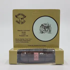 Sure-shot 081265013004 Vintage Game Calls Model 1300 Predator Call Wood New Old Stock Nos