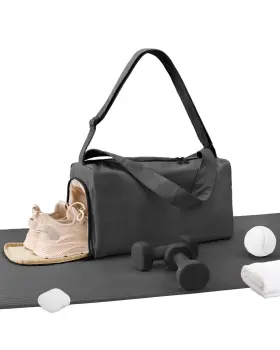 Sgym-01 Suwarble Small Gym Bag For Women With Shoes Compartment Standard Size Nylon Black Sgym-01 Suwarble Small Gym Bag For Women With Shoes Compartment Standard Size Nylon Black
