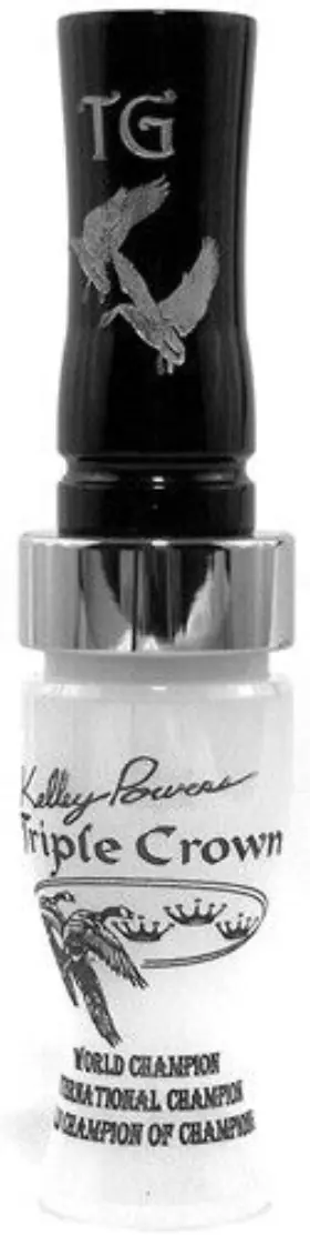 Tim Grounds 616337306618 Triple Crown Goose Call Harley Pearl/black Free Lanyard Tim Grounds 616337306618 Triple Crown Goose Call Harley Pearl/black Free Lanyard