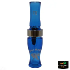 Tim Grounds Championship Calls 616337304386 Super Mag Short Reed Goose Call Blue Transparent Acrylic