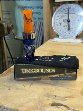 Tim Grounds Championship Calls 616337510060 Super Thang Goose Call Electric Blue/orange Crush Acrylic