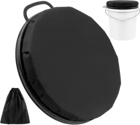 17307085399764 Tookie 5 Gallon Bucket Seat 360-degree Swivel Sponge Lid Black