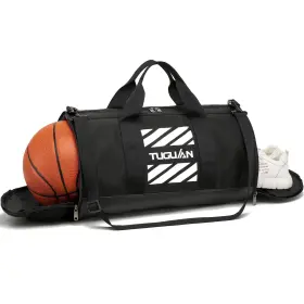 8922 Tuguan Gym Bag For Men Women With Wet 21 X 11 Inches 2022 Upgrade Black