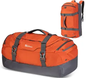 Wdxpl0495 Ubon Large Duffel Bag Weekender Bags With Shoe Compartments 4-way 80l Orange